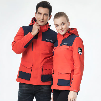 Winter Herren Skijacke Wasserdicht Winddicht Atmungsaktiv Warm Softshell Langarm Mantel