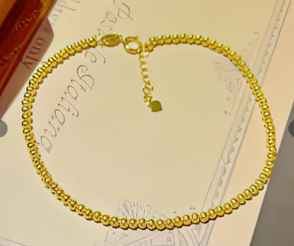 Exquisite Minority Lady Gold Bead Bracelet