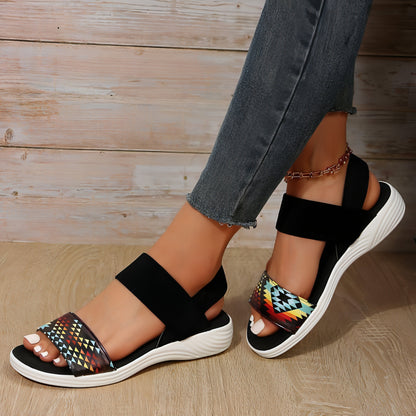 Houndstooth Striped Flat Casual Shoes