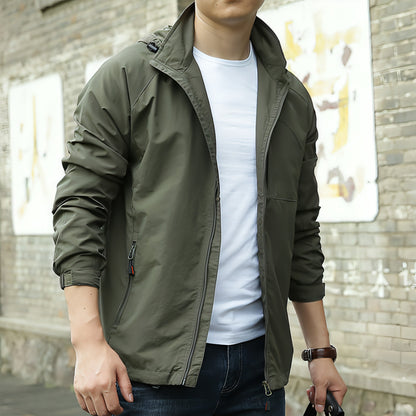 Men's Fashion Solid Color Single Outdoor Jacket