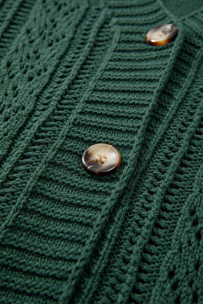 Canton Open Knit Drop vállas pulóver kardigán