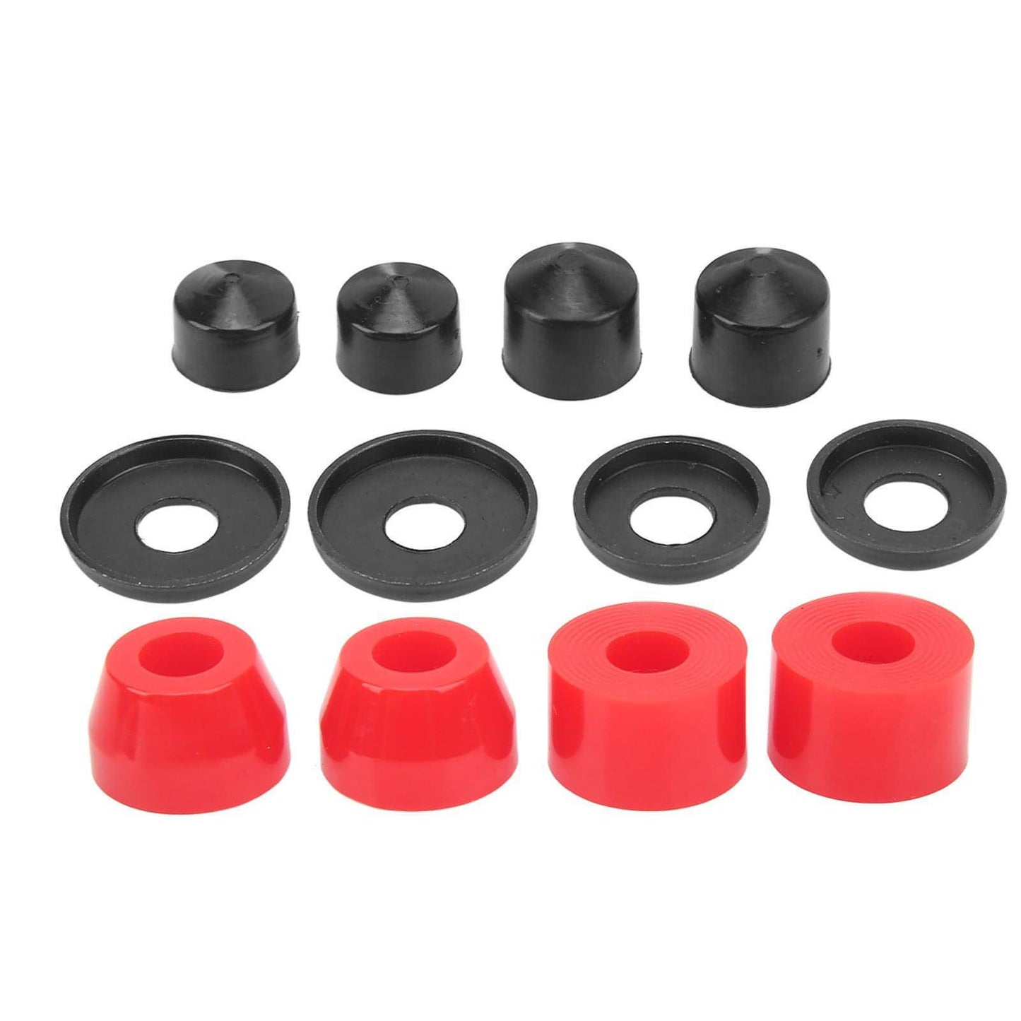 Skate Board Bushing Set PU Damping 90A Skateboard Replacement Bushings for 4 Wheel Skateboard Red