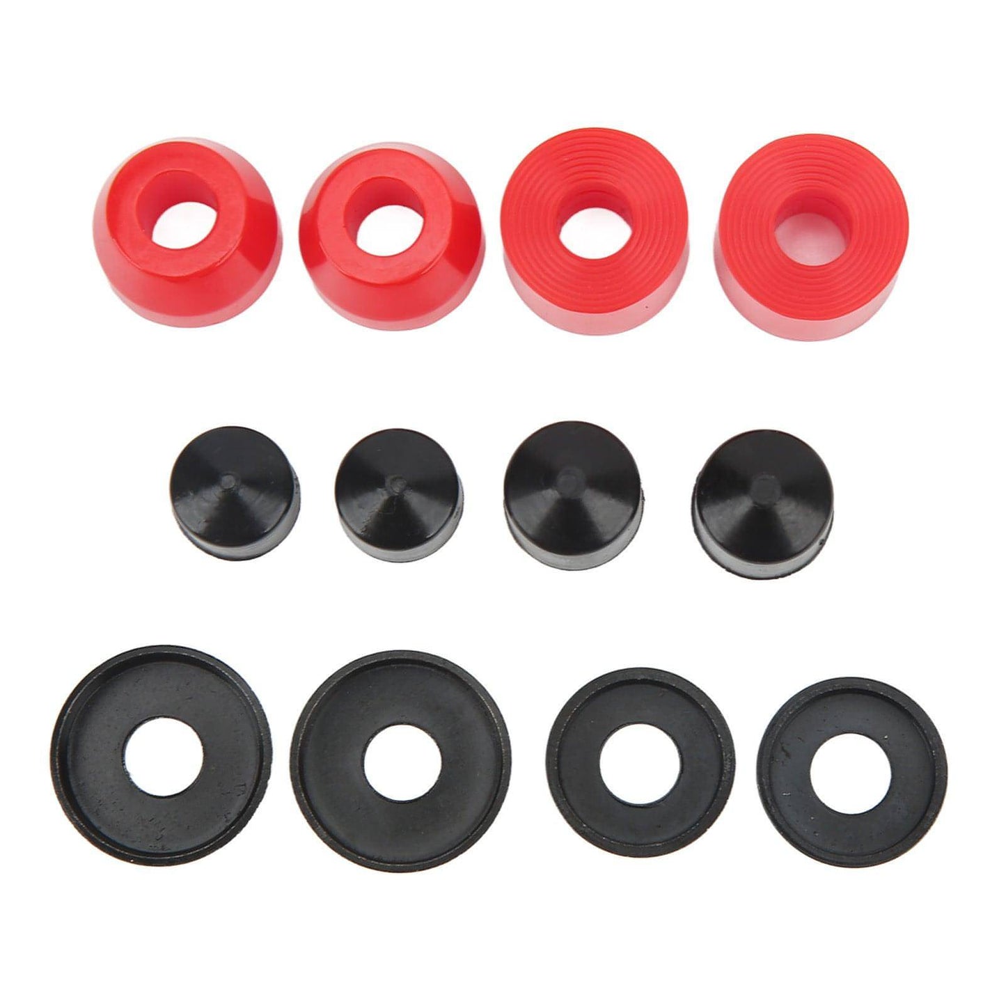 Skate Board Bushing Set PU Damping 90A Skateboard Replacement Bushings for 4 Wheel Skateboard Red