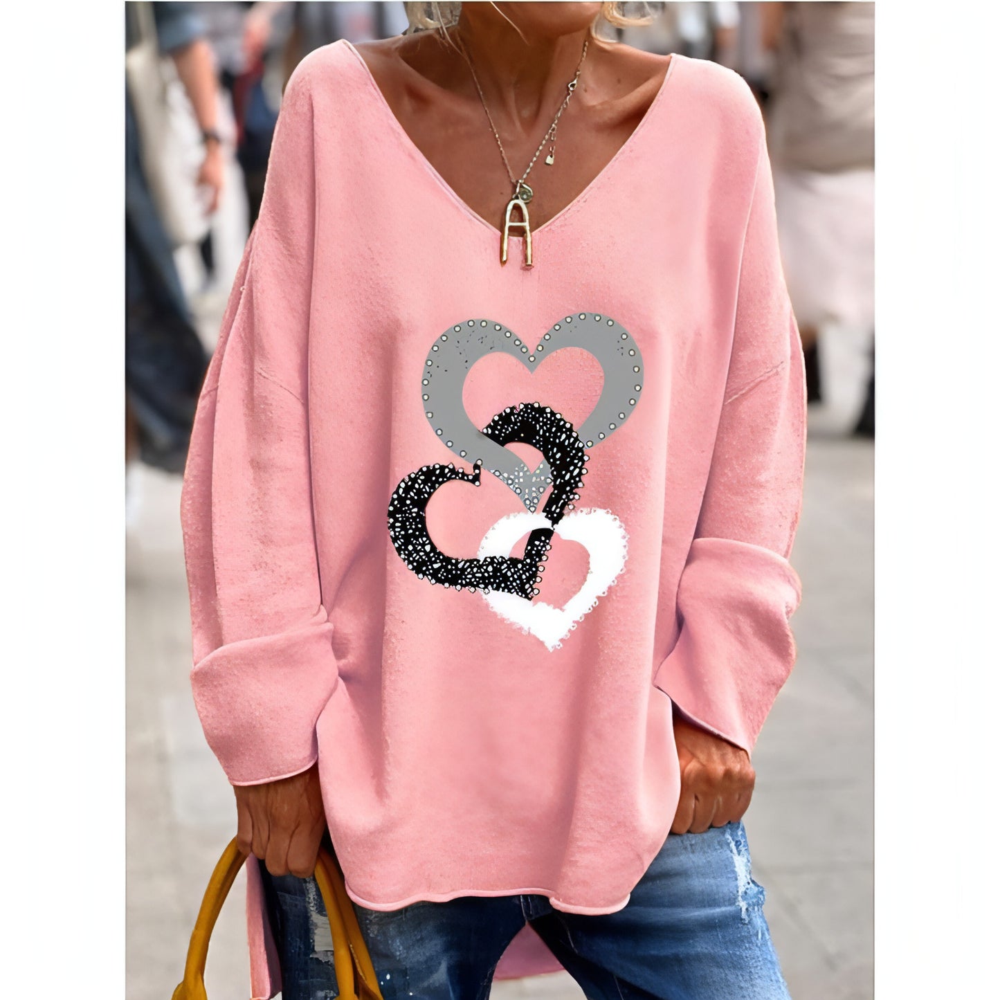 Women's Long Sleeve Loose Casual And Comfortable T-shirt Top