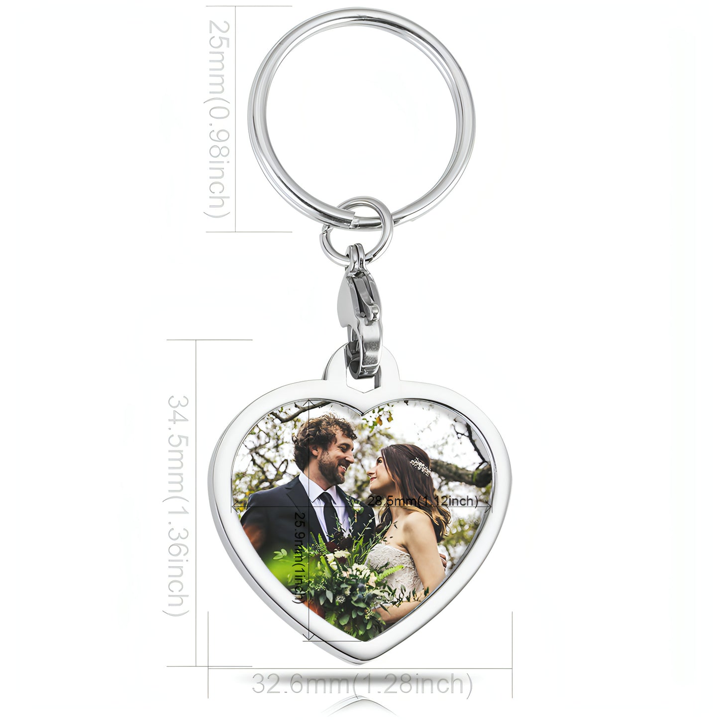 Personalized Stainless Steel Photo Keychain – Custom Gift for Loved Ones