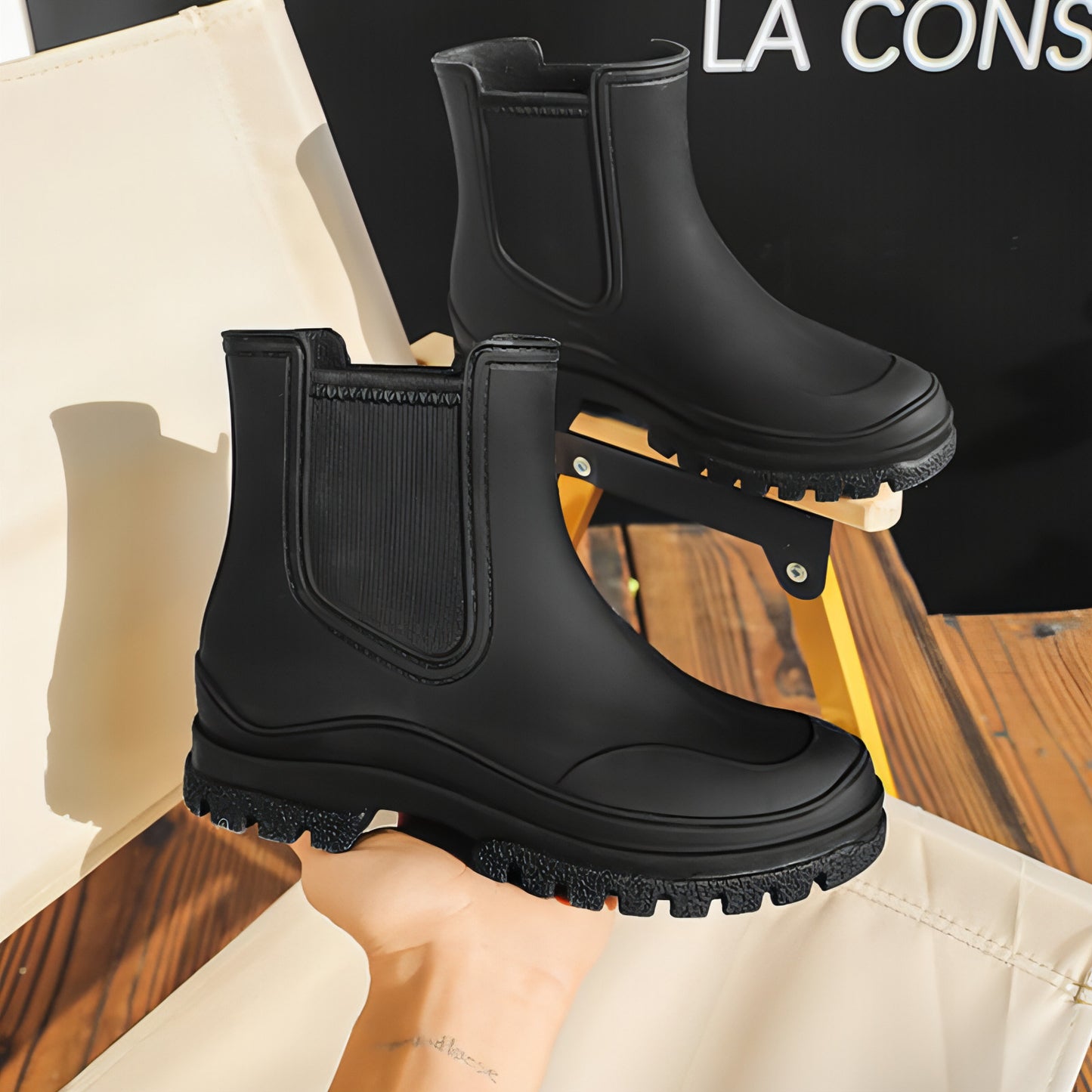 Cross-border Ladies Outdoor Work Rain Boots Lightweight Non-slip Rubber Shoes Kitchen Shoe Cover