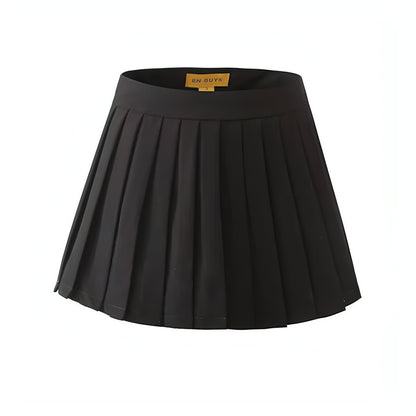 Ladies Fashion High Waist A-Line Skirt Fans