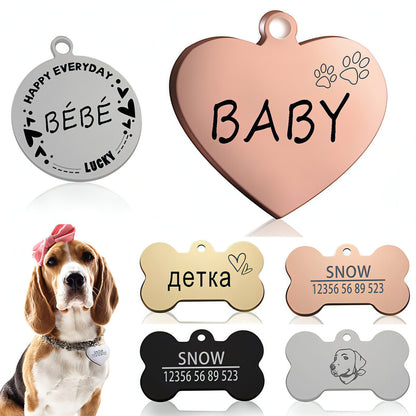 Custom Engraved Pet ID Tag – Personalized Dog & Cat Name Tag