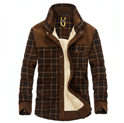 Pure Cotton Plaid Jacket Men