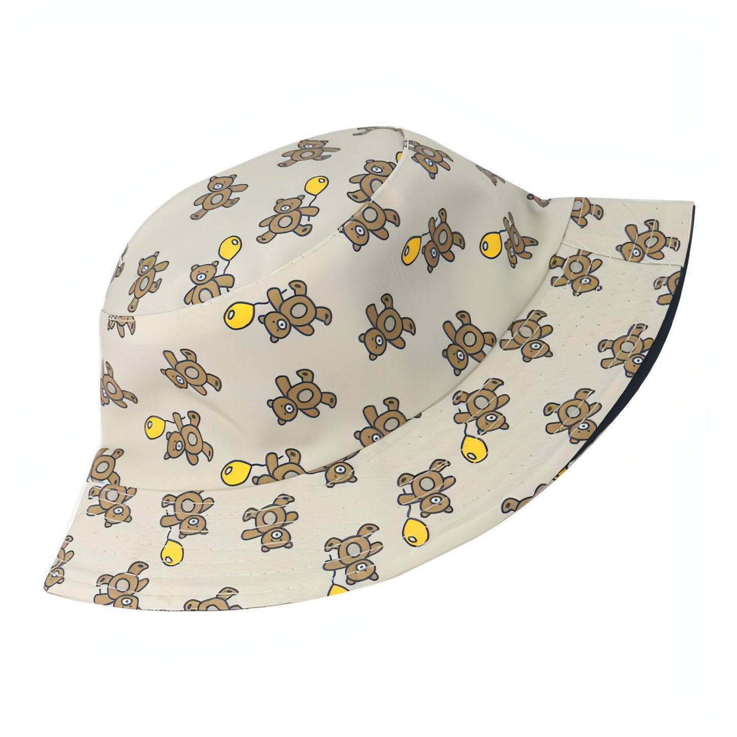 Cute cartoon color bear print fisherman hat