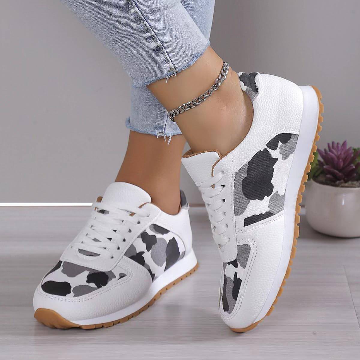 A.1 Leopard Print Sports Shoes For Women Sneakers