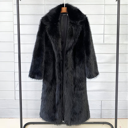 A Women's Suit Collar Jacket Fur