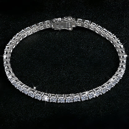 S925 Silver Mosan Diamond Bracelet Female