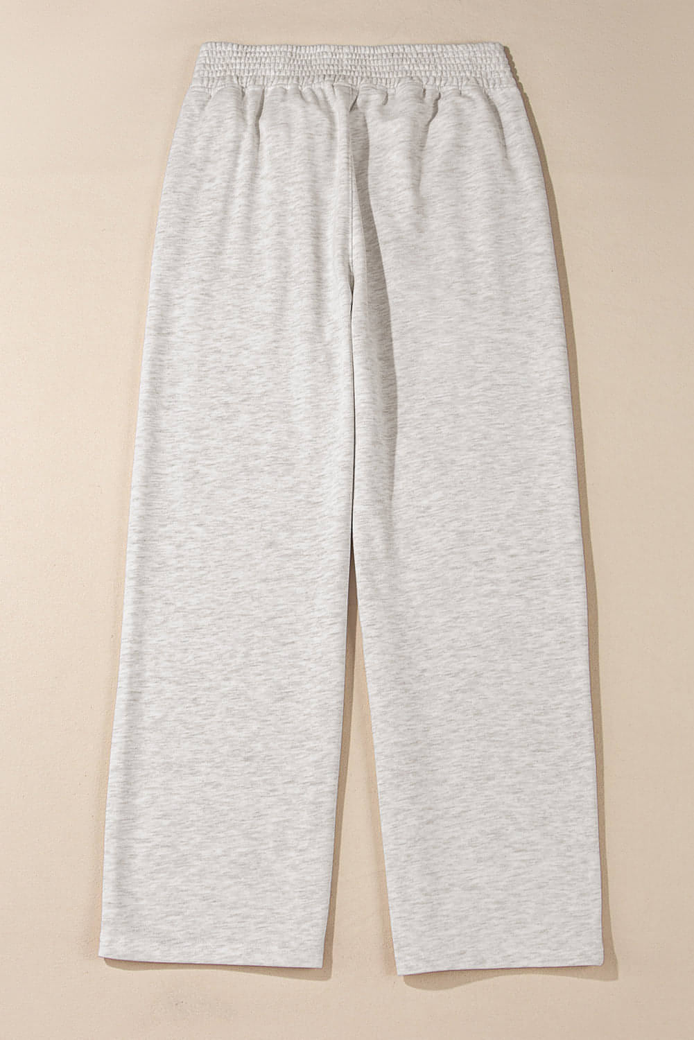 Light Grey Cross-Waist Wide Leg Lounge Pants