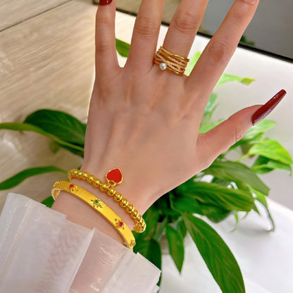 Pulsera de moda de oro puro para mujer