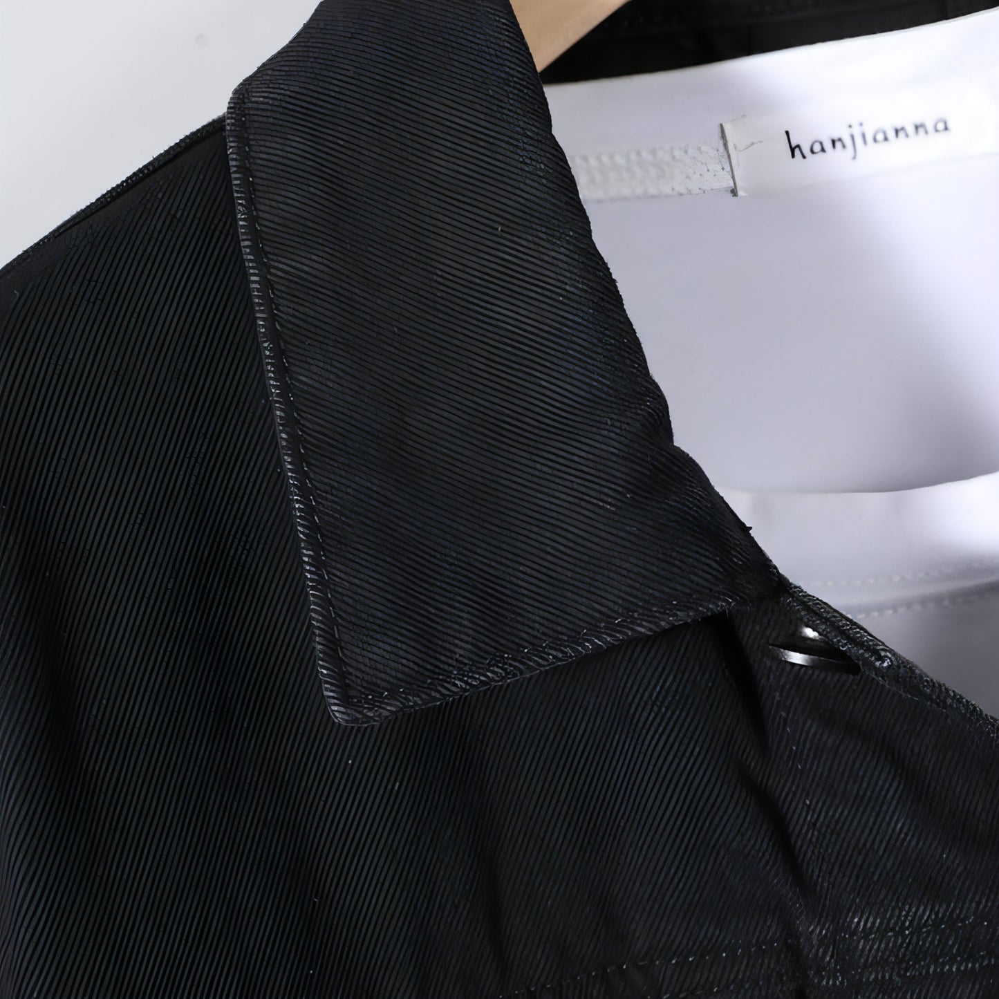 Men's Year Denim Clothes Black DressShirt