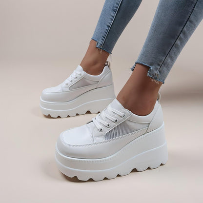 Women's Fashion Lace-up Thick Bottom Casual Daddy Shoes