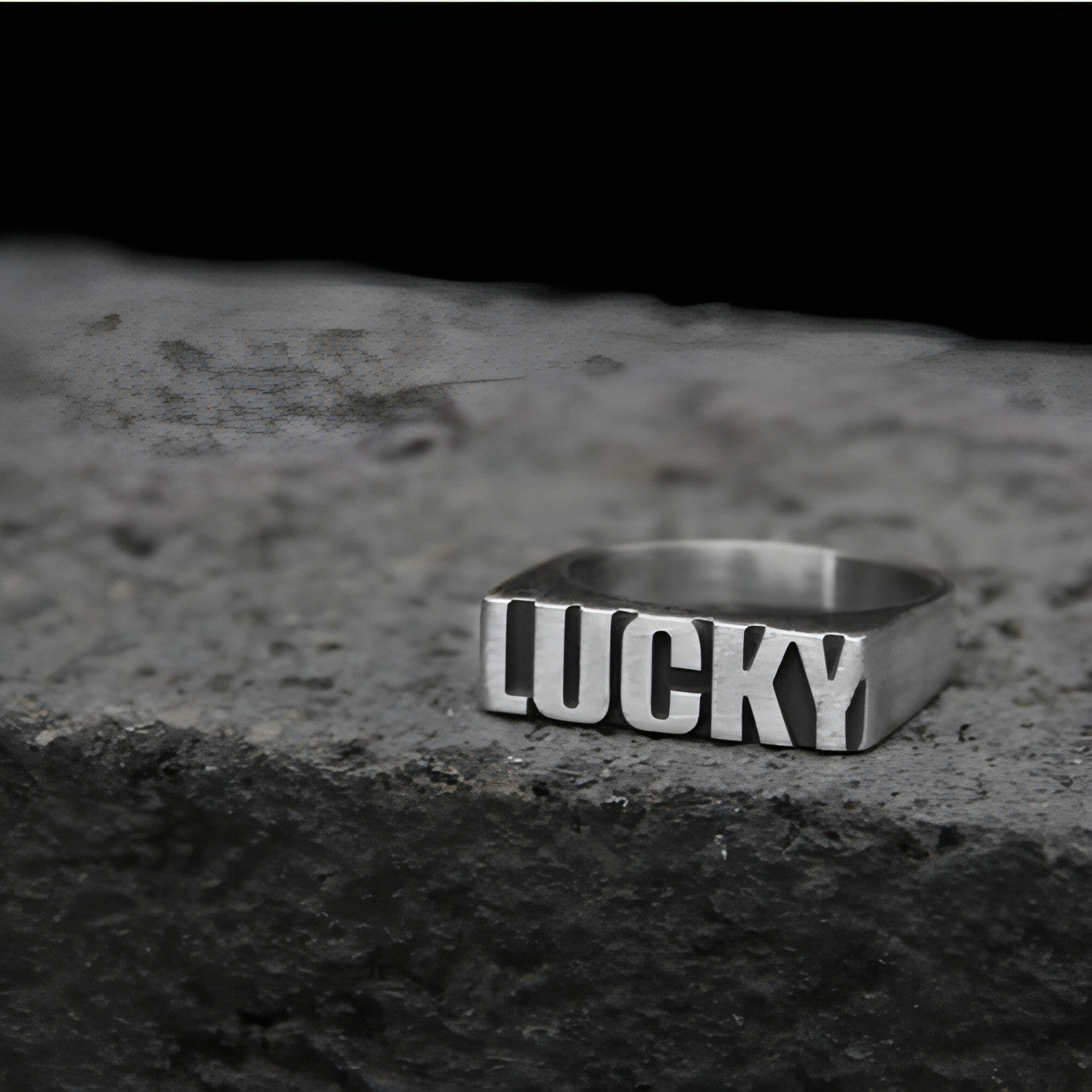 Personalized Sterling Silver Couple Rings – Custom Engraved Alphabet Rings