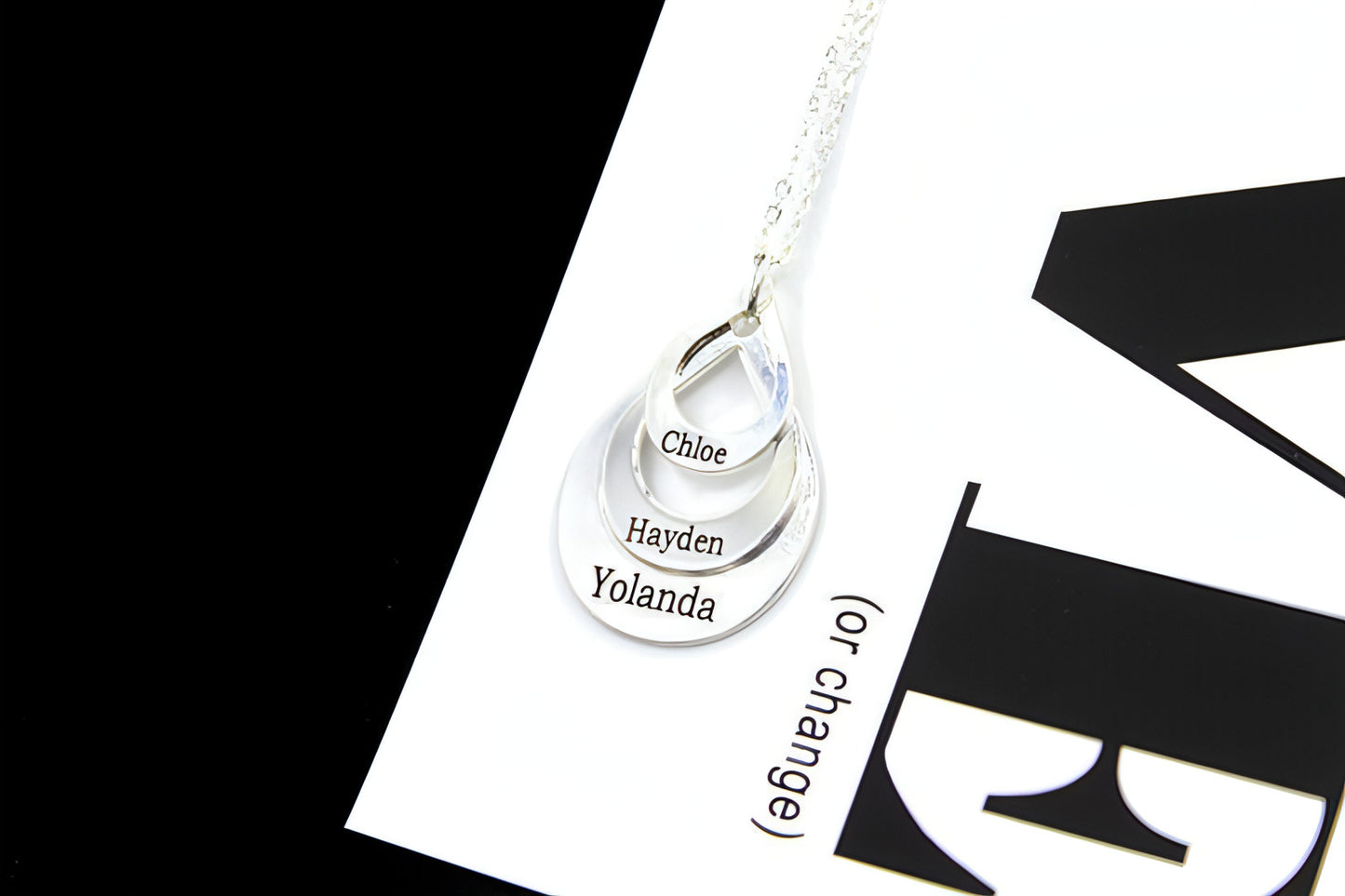 Elegant Water Drop Pendant Necklace – Personalized Engraving Jewelry Gift