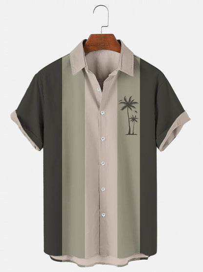 Camisa masculina de vestido havaiano de vice -miami