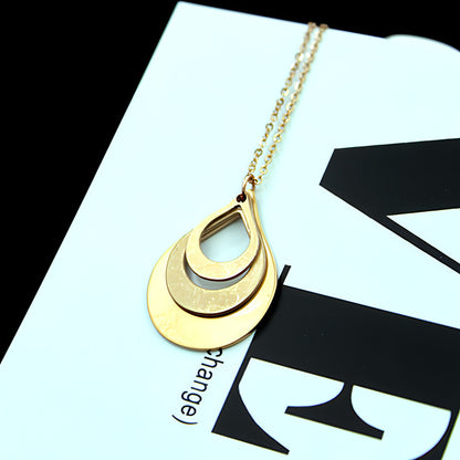 Elegant Water Drop Pendant Necklace – Personalized Engraving Jewelry Gift