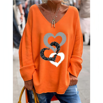 Women's Long Sleeve Loose Casual And Comfortable T-shirt Top