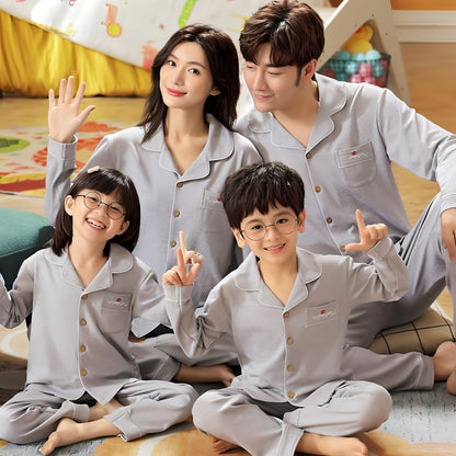 Cotton Parent-child Pajamas Spring And Autumn Long Sleeve Thin Style