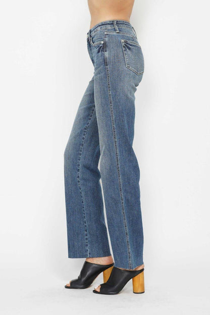 Judy Blue Full størrelse Magekontroll Straight Jeans