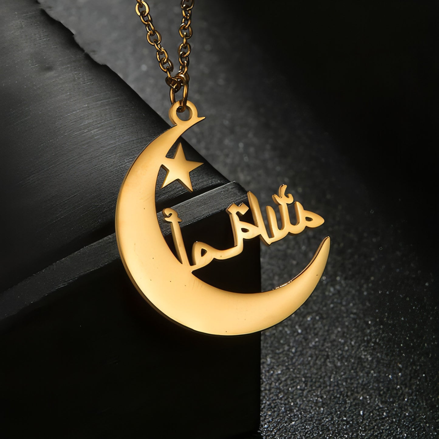 Stainless Steel DIY Arabic Name Necklace Personality