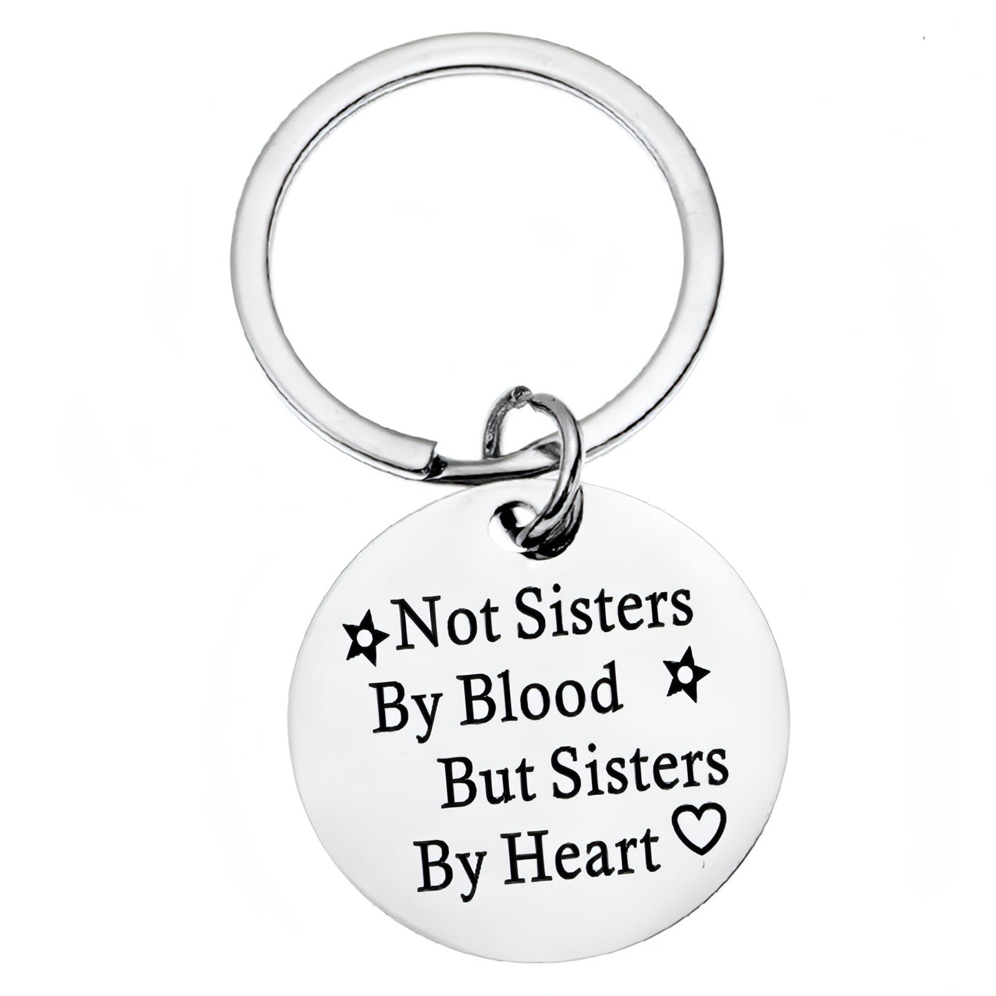 Personalized Stainless Steel Round Keychain – Engraved Pendant for Friends & Family