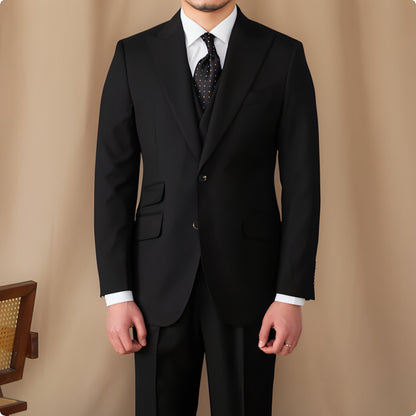 Suit Three-piece Suit Business Pure Color Wool