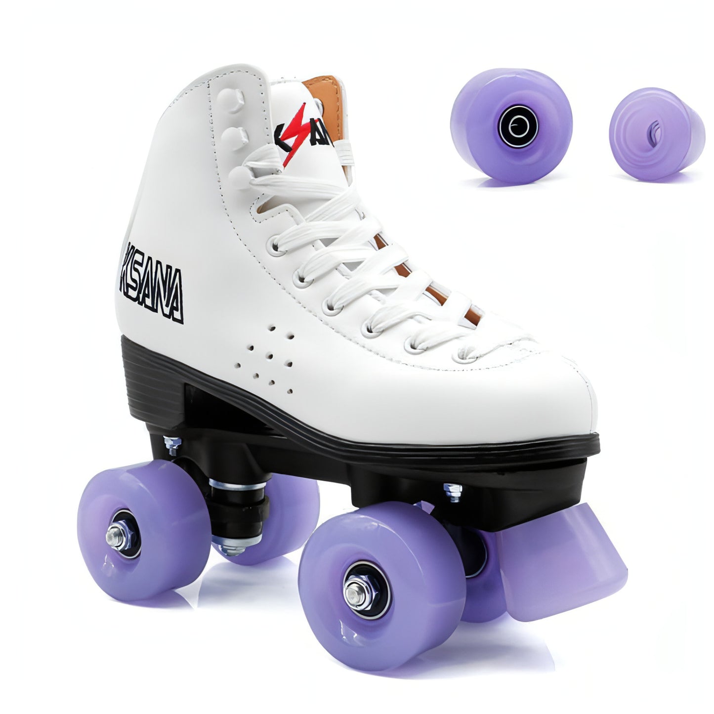 Double Row Roller Skates Four-wheel Roller Skates Translucent Jelly Wheels