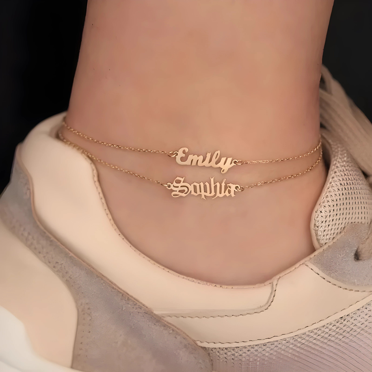 Personalized Stainless Steel Anklet – Elegant & Customizable Jewelry