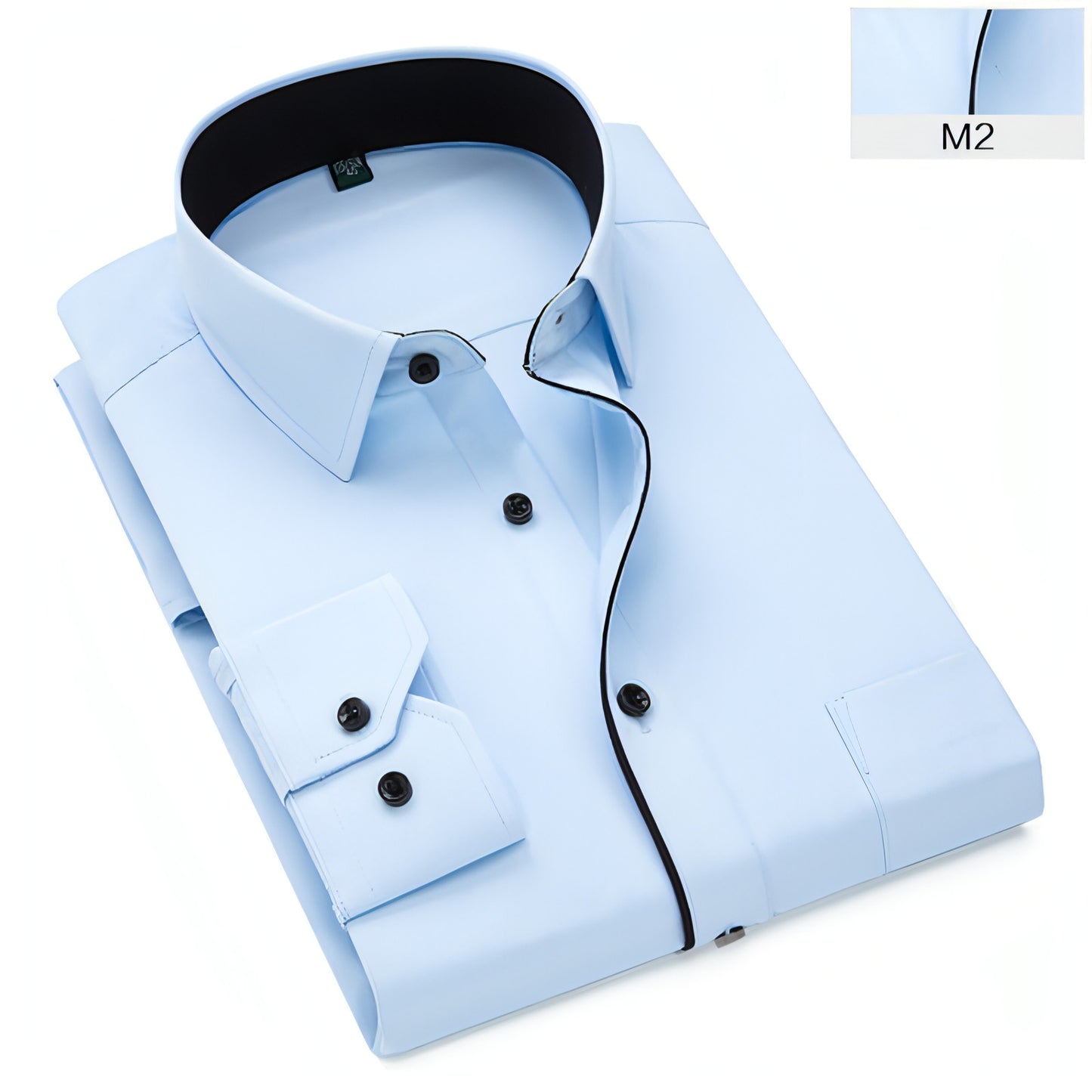 Long Sleeve Men's Business Pure Color Shirt