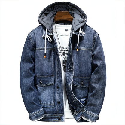 Men's Loose Hooded Thickened Fleece Jacket