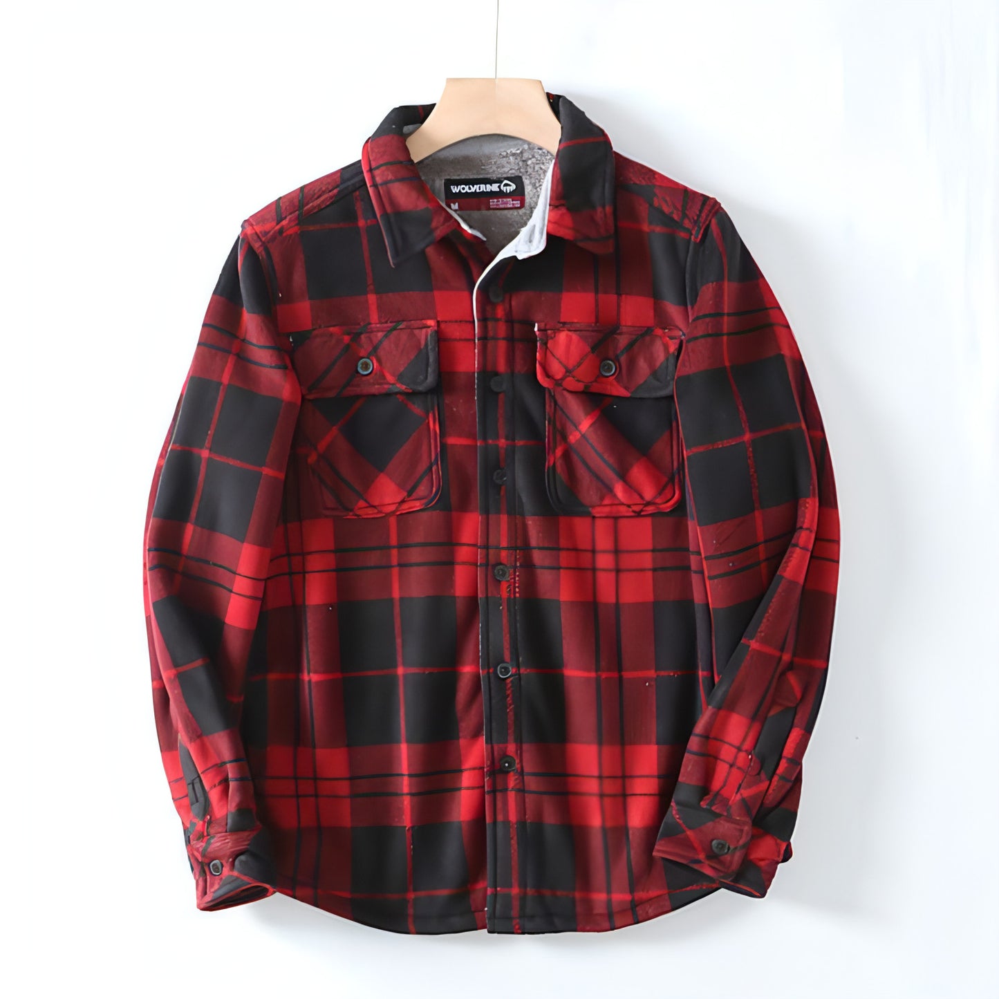 Flannel Plaid Warm Leisure Lapel Long Sleeve DressShirt