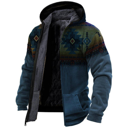 Men's Hooded Printed Sweater