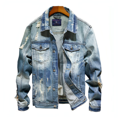 A.1 Washed Denim Jacket Tops Outerwear Men