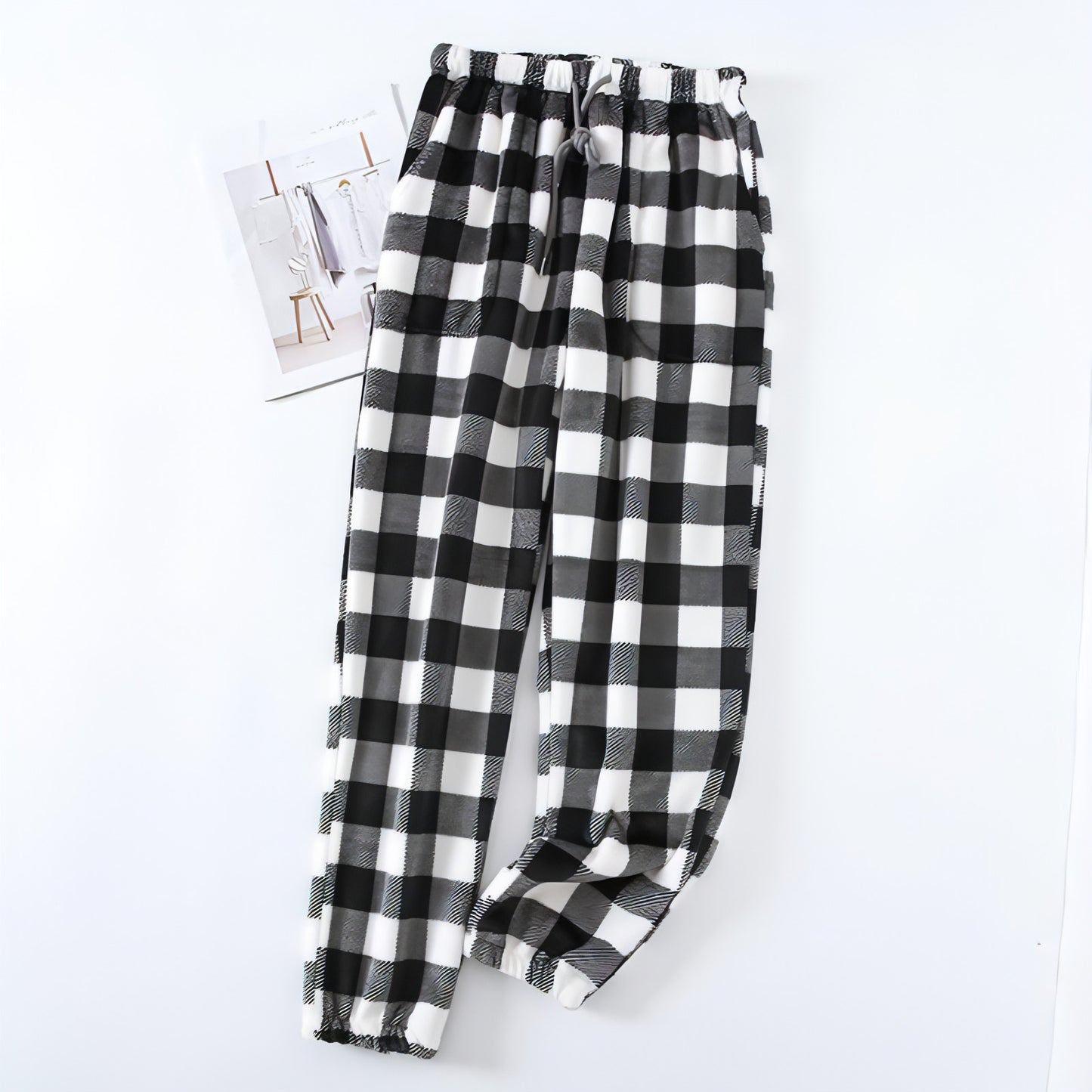 Couple Flannel Pajama Pants Plaid Women Autumn And Winter Plus Size Thickened