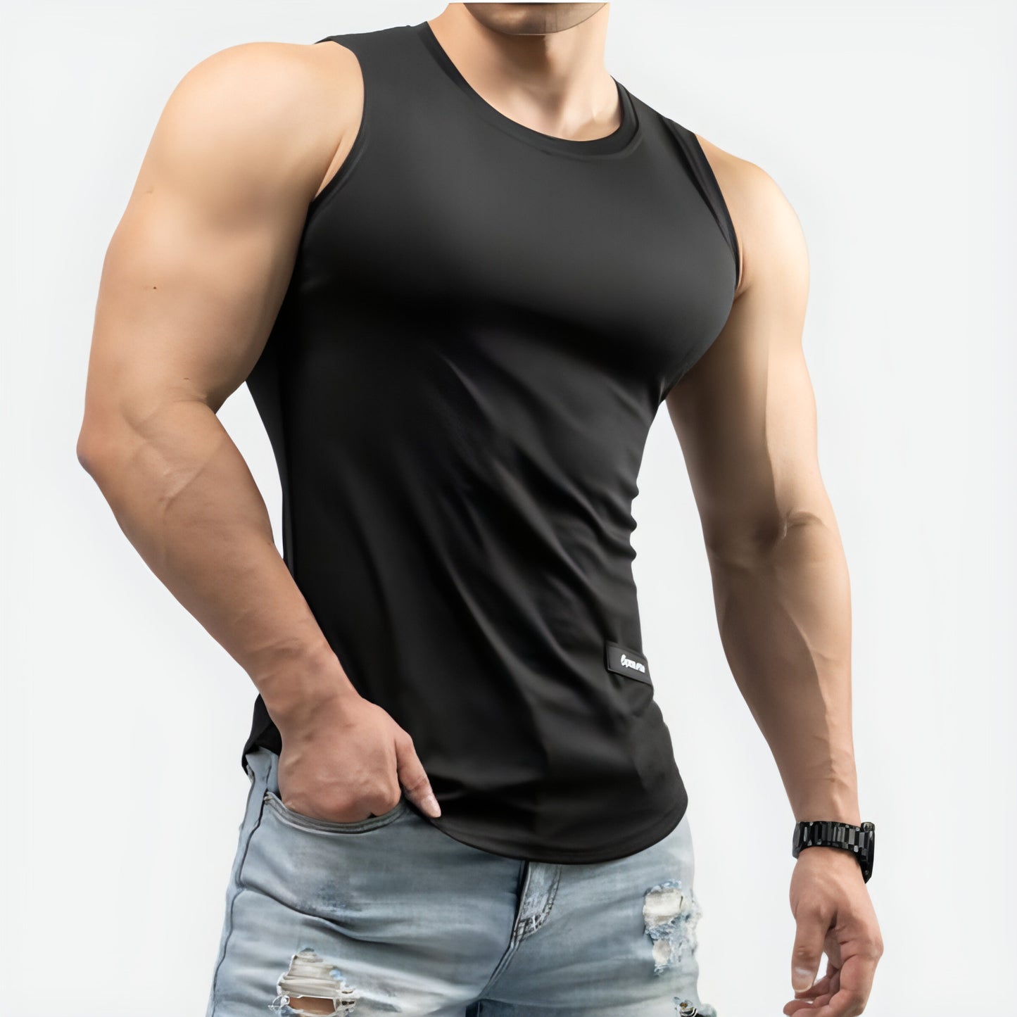 Ice Silk Vest Men's Sport T-shirt Summer