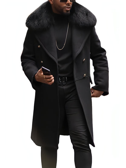 Casual Woolen Men's Trench Coat Men