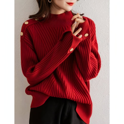 Autumn And Winter - New Half Turtleneck Sweater For Women