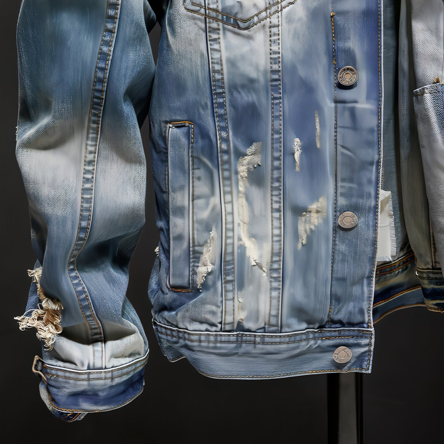 A.1 Washed Denim Jacket Tops Outerwear Men