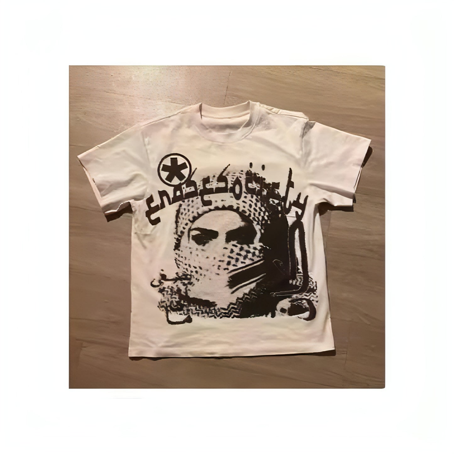 Hip Hop Loose Gothic Junk Pattern Printed T-shirt Men