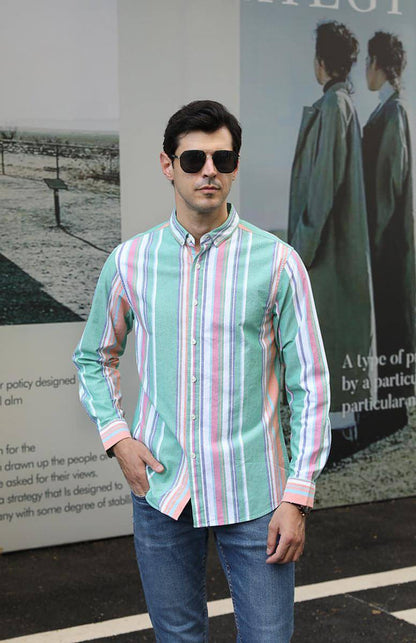 Long Sleeve Cotton Oxford Men's DressShirt