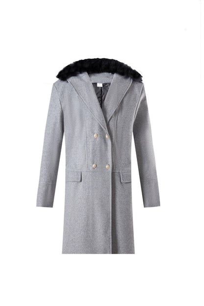 Casual Woolen Men's Trench Coat Men