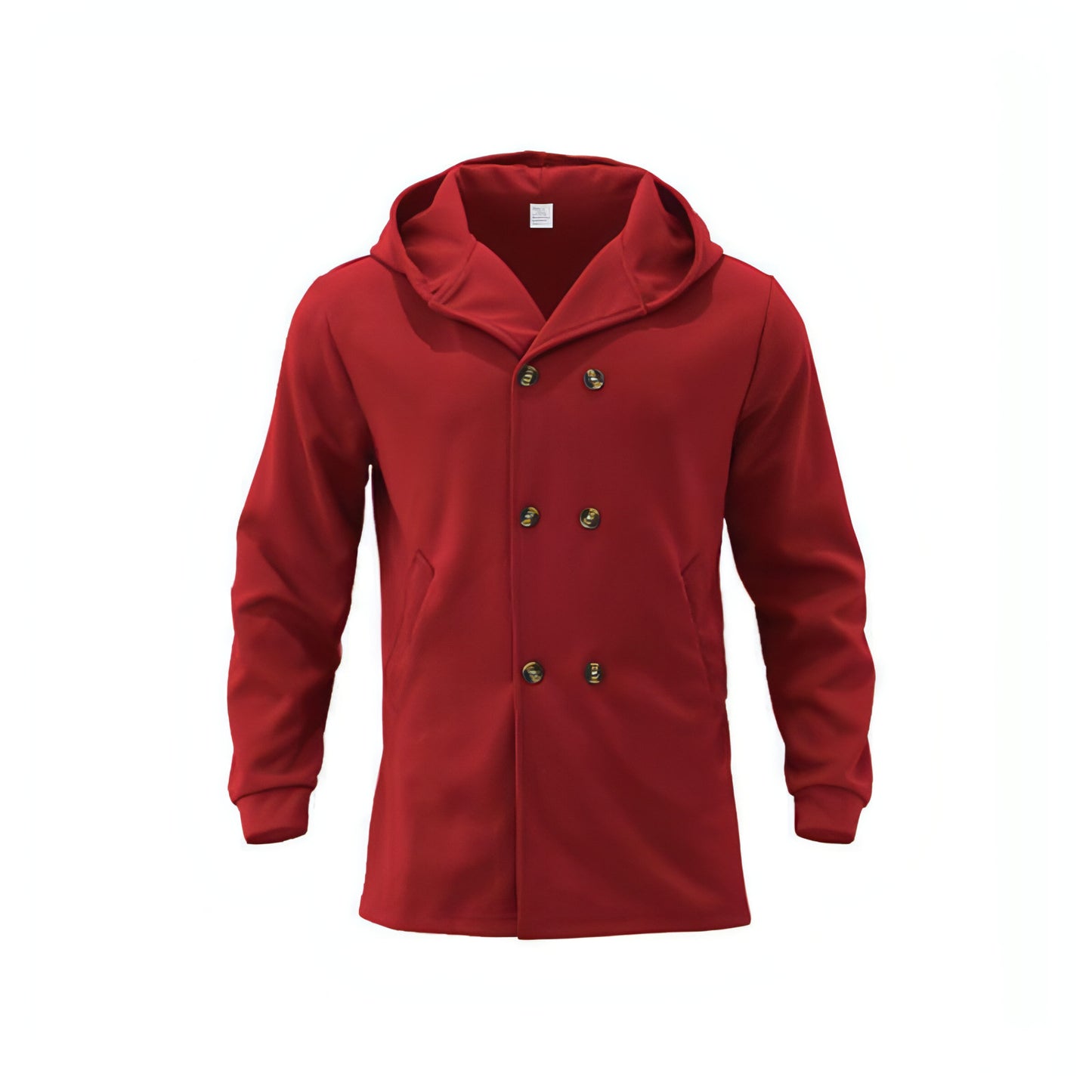 A1. Hooded Double-breasted Casual Mid-length Trench Coat