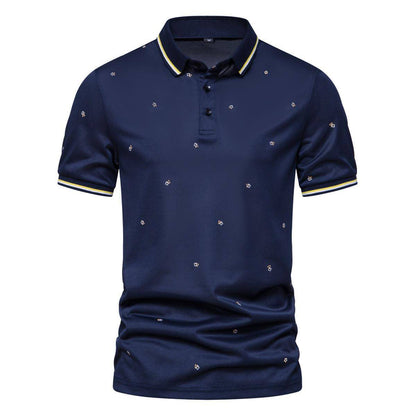 Camiseta de manga corta con solapa para hombre, nueva camiseta tipo polo transpirable de verano