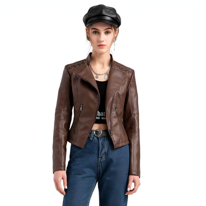 Youth Fashion European And American Women's Clothing Leather Short Jacket