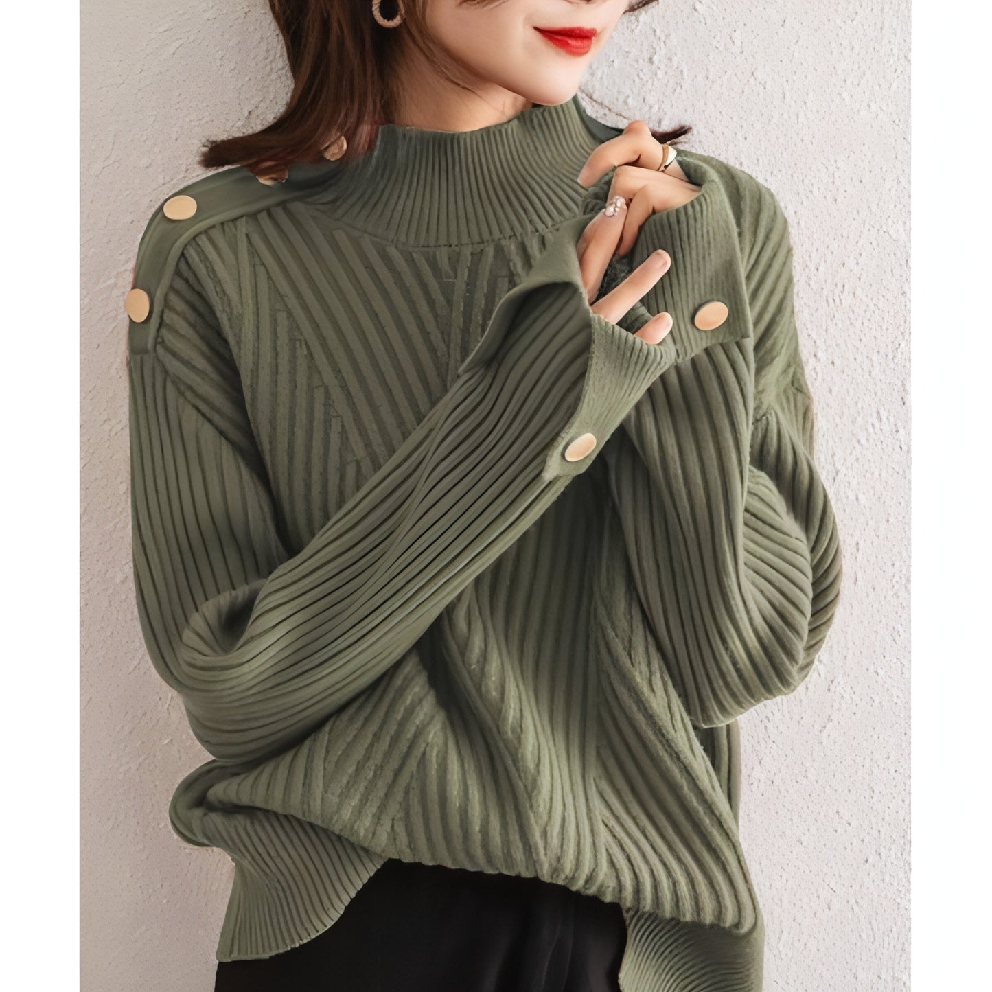 Autumn And Winter - New Half Turtleneck Sweater For Women